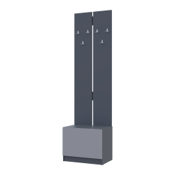 Hanger with cabinet Sola Graphite/Gray chipboard 60x40x215 (44900343)